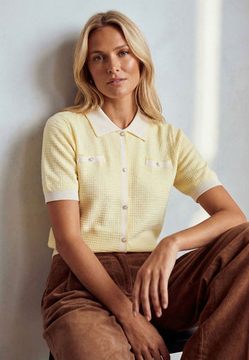 Butter Short-Sleeve Button Knit Cardigan - view 2