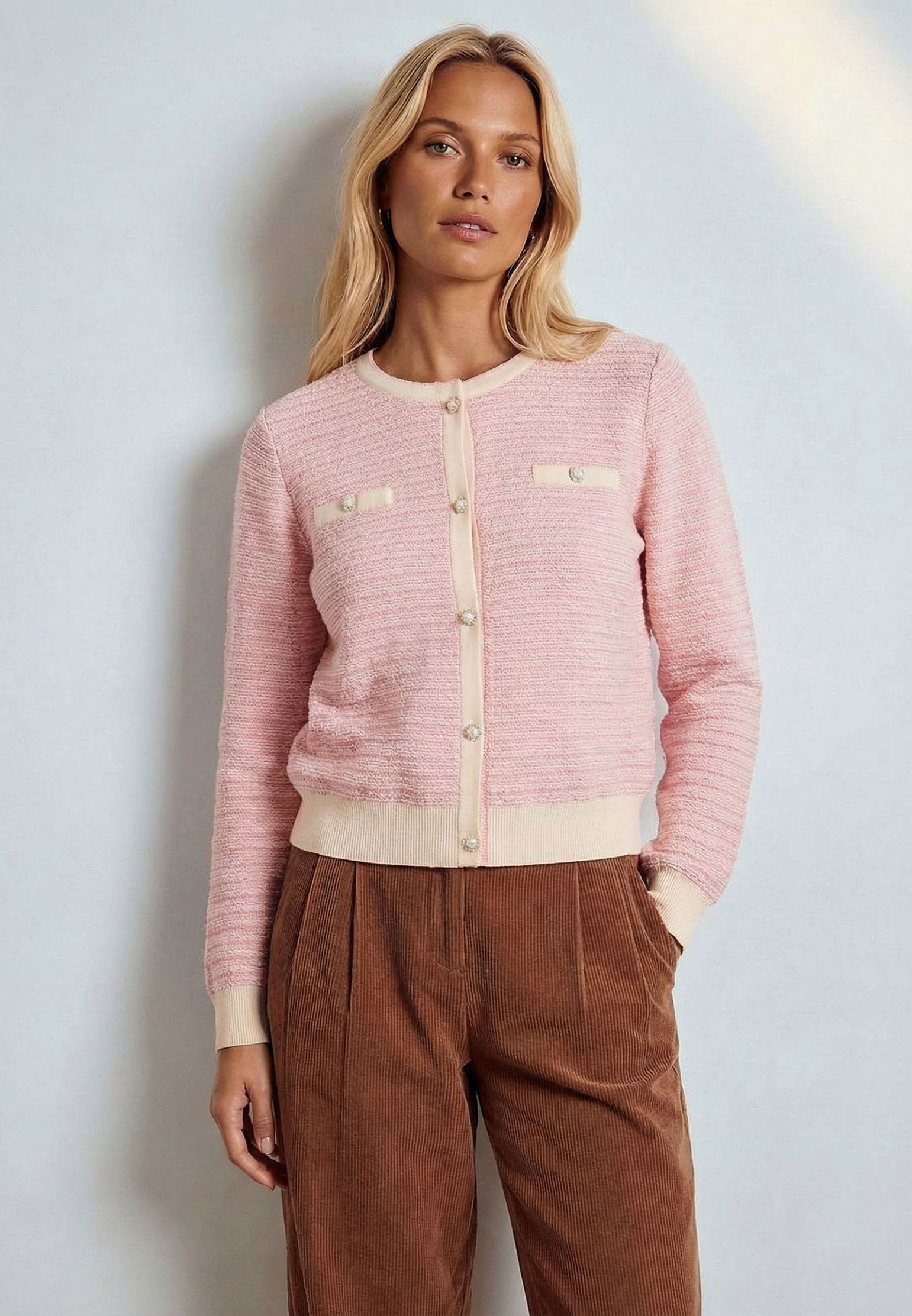 Pink Sfilato cardigan - view 2