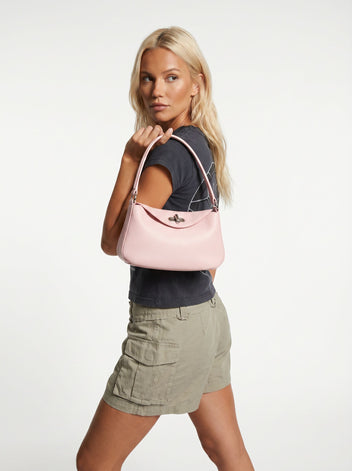 Pink Pebbled Shoulder Bag - view 2