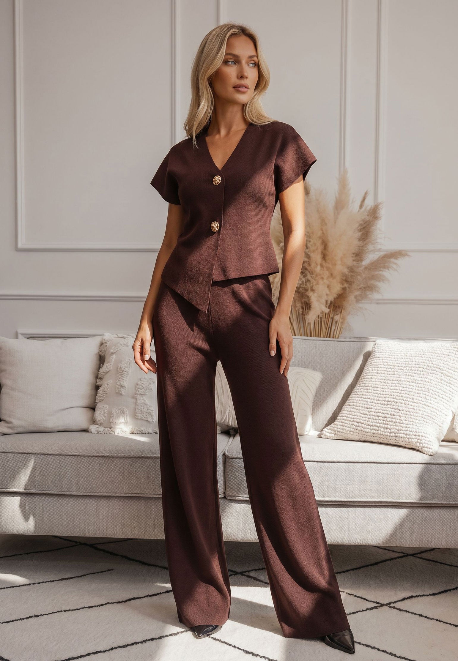 Burgundy Sfilato vest - view 2