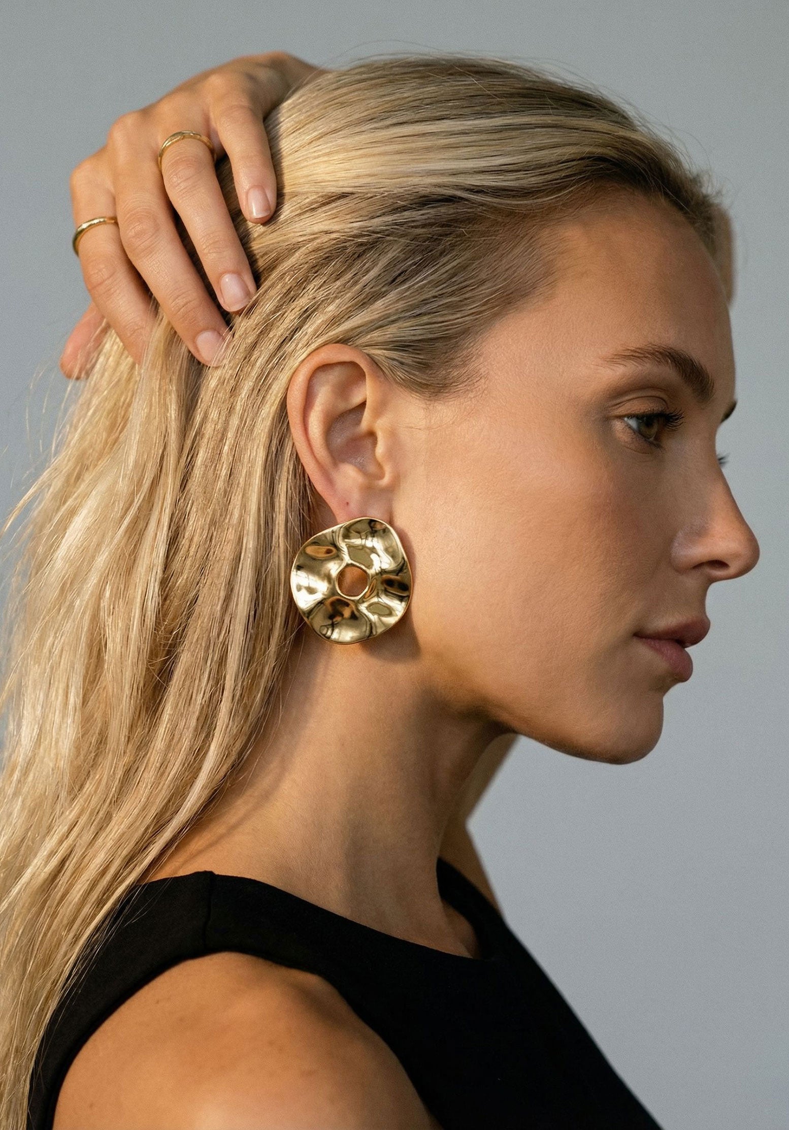 Gold Sfilato earrings - view 2