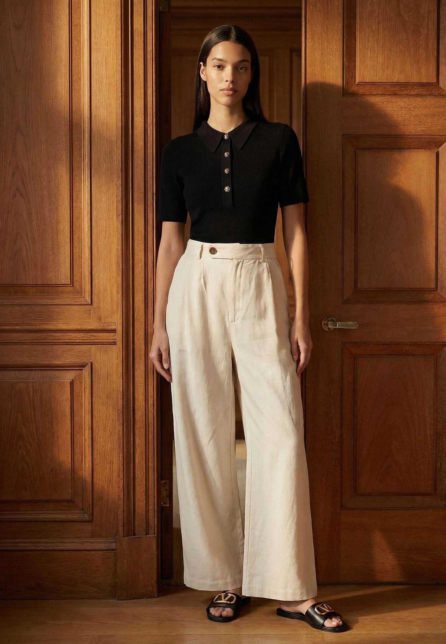 Black Sfilato polo - view 2