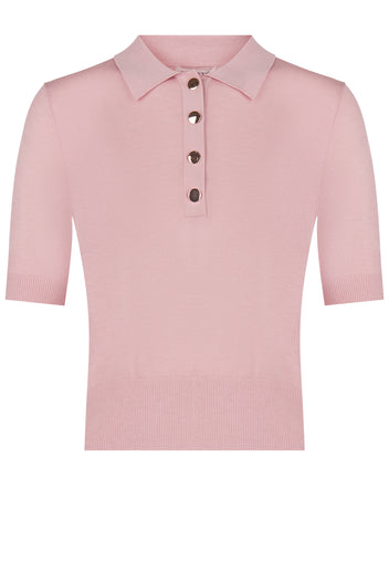 Pink Sfilato polo - view 1