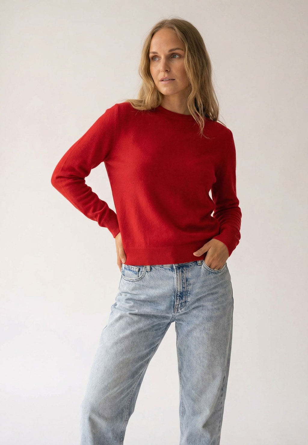 Burgundy Sfilato pullover - view 2