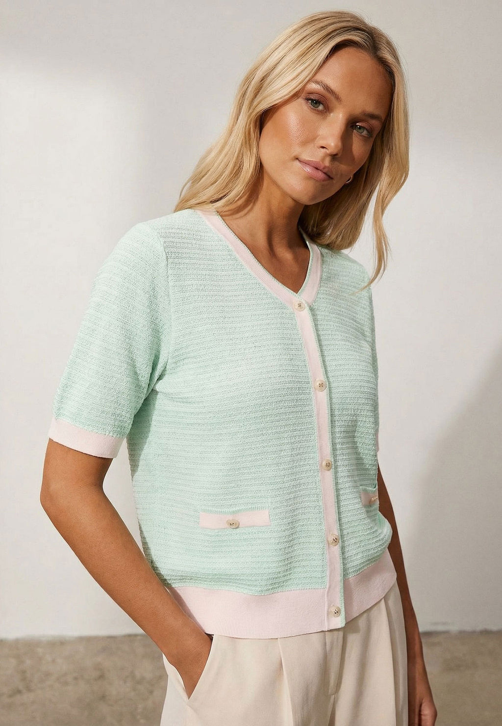 White Sfilato cardigan - view 2