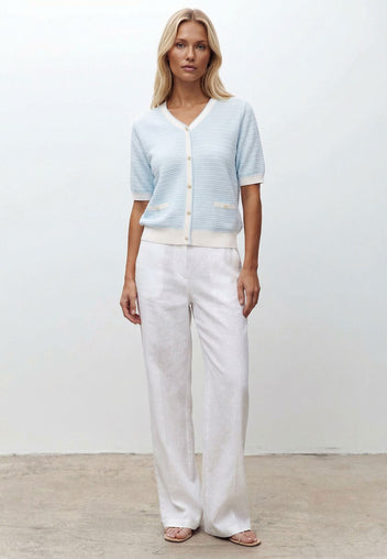 Sky Short-Sleeve Pocket Knit Cardigan - view 2